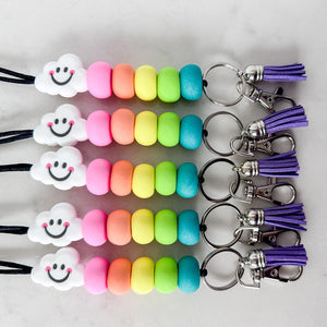 Rainbow Side Cloud Lanyards