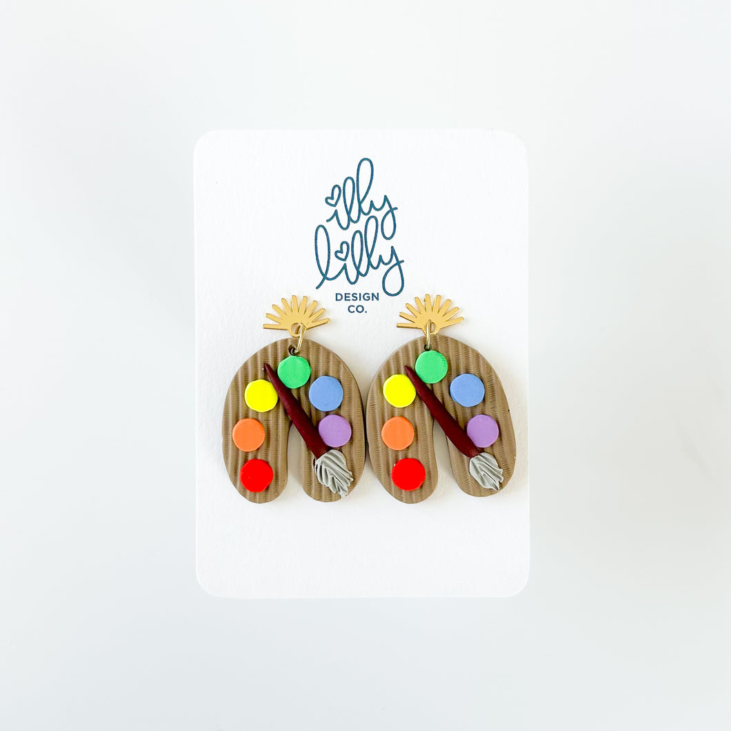 Paint Palette Bubble Arch Earrings