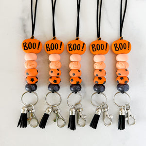 Boo! Starry Pumpkin Lanyard