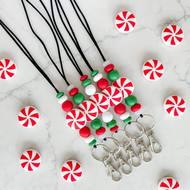 Holiday Peppermint Lanyard