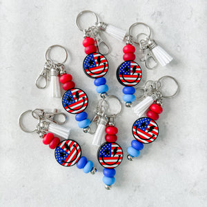 American Smiley Keychain