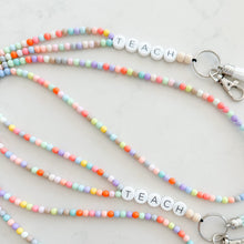 Load image into Gallery viewer, TEACH Friendship Bracelet Full Beaded Lanyard