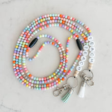 Load image into Gallery viewer, TEACH Friendship Bracelet Full Beaded Lanyard