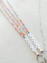 Load image into Gallery viewer, TEACH Friendship Bracelet Full Beaded Lanyard