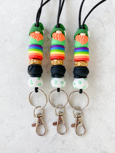 Pot of Gold Rainbow Gnome Lanyards